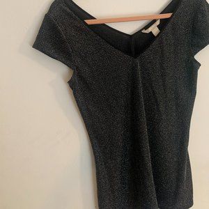 Black and Silver Banana Republic top medium